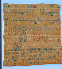 Antique Needlework Sampler c.1800 picture
