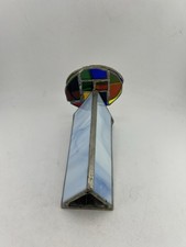 Vintage Stain Glass KALEIDOSCOPE with 2 Revolving Wheels of Color picture
