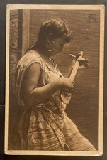 Agrome COLONY PC Lehnert & Landrock Tunis c1910 GUITAR GIRL Risque (8155 picture