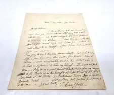 Antique Autographed Letter SIGNED 1833 Scottish Poet Thomas Campbell RARE picture