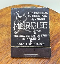 Matchbook The Morgue Cocktail Lounge Fresno CA Vintage Feature Advertising htf picture