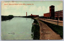 K23/ Augusta Georgia Postcard c1910 John P King Sibley Cotton Mills 80 picture