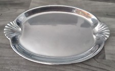 Wilton Pewter Serving Platter Tray 356234 Scallop SeaShell Handle picture