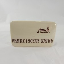Vintage Franciscan Ware Pottery Display Sign Ceramic Logo Store Dealer Plaque picture