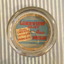 Lakeview Dairy Raw Milk Bottle Clear Glass Milk Bottle picture