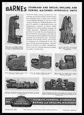1938 Barnes Standard & Special Drilling Boring Machines Hydraulic Units Print Ad picture