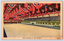 Chicago IL Illinois Chicago Arena Interior Ice Rink 1940s Advertising Postcard picture