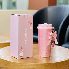 Starbucks 2026 Chinese Valentines Day Gifts Heart Rhinestone Tumbler with Charm picture