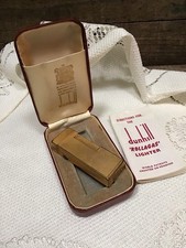Vintage Dunhill Rollagas Butane Lighter Gold Plated w/Box & Paperwork picture