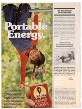 Vintage 1970s mag print ad SUN MAID Raisins healthy snack kitchen decor picture