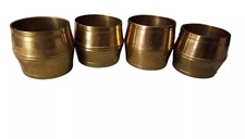 Set of 4 Vintage MCM Brass Napkin Rings Retro picture