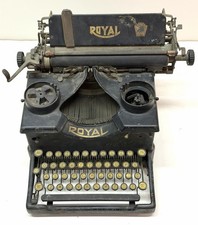 Antique c.1920s Royal 10 Manual Typewriter Dual Glass Panels Glass Keys USA picture
