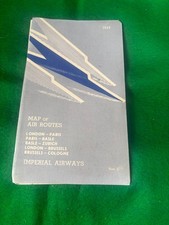 IMPERIAL AIRWAYS MAP OF ROUTES London Paris 1932 Illustrated by Edward Bawden picture
