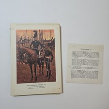 American Soldier Vintage Historical Cardboard Pictures 9x7  picture