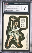 1976 Topps Marvel Comic Book Heroes Sticker THE WATCHER CGC 7 NM Real nice picture