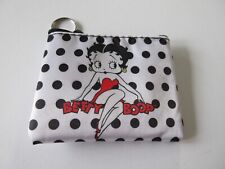 Betty Boop White With Black Polka Dot Key Chain Coin Purse - Licensed New picture