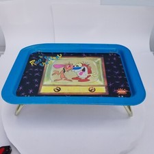 Vintage 1992 - The Ren & Stimpy Show TV Lap Tray - Nickelodeon Nicktoons  Metal picture