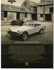 1975 MG Midget convertible Vintage Print Ad picture