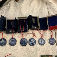 Lot Denmark Copenhagen Porcelain Bing Grondahl Ornament 1990, ‘92,’93,’94,96,97 picture