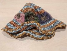 Colorful Boho Handmade Crochet Bucket Hat – Unique Thai Knit Summer Hat picture