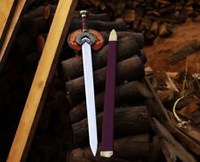 Handmade Carbon Steel Sword Knights Templar Sword Battle Ready Sword With Sheath picture
