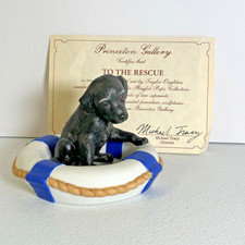 Vtg 1990 Princeton Gallery To the Rescue Playful Pups Porcelain w/Certificate picture