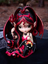 Jasmine Becket-Griffith Who Are You Calling a Little Devil? Light Up Fairy COA picture