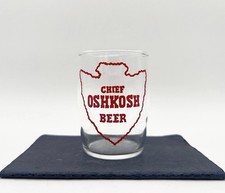 Vintage Chief Oshkosh Beer Glass Arrowhead Logo Wisconsin Brewery picture