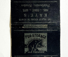 RARE FAIRBANKS, AK 1940'S- KAYE'S FURS, CURIOS, GIFTS- POLAR BEAR ALASKA picture