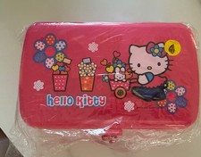 Vintage 2003 Hello Kitty Sanrio Pink Plastic Lockable Storage Box Lock Keys New picture