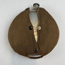 Vintage A S Campbell Cello Pure Aluminum Canteen WWI Era Military Style picture