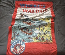 Vintage Where’s Waldo Beach Towel Red White 1991 Martin Hanford 56x39 RA Briggs picture