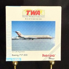 Herpa Wings TWA Boeing 717-200 N402TW 1:500 Diecast 512374 Original Box picture