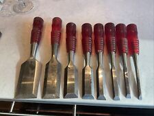 8 Miller Falls #30 Chisels Red Handles picture