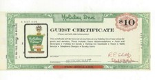 VINTAGE - 1970's $10 Holiday Inn Guest Certificate w/Carbon Receipt *MOTORCRAFT picture