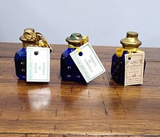 VTG 1990 Farmacia del Cinghiale Firenze Perfume Essence Set 3 Blue Bottles NWOT picture
