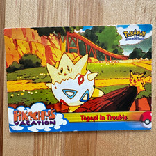Topps 1999 Pikachu's Vacation Movie Animation Edition #1 Togepi In Trouble picture