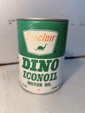 Sinclair Dino Econoil Vintage Can Empty 1 Quart Good Condition picture