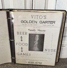 VTG Office Humor Scrapbook 4 Lbs Binder Ephemera Lot Cartoons Jokes Americana picture