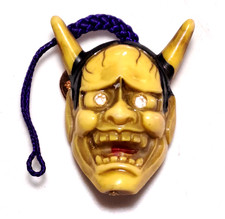 Japanese Hannya Noh Mask Strap Oni Devil Demon Kagura Kabuki Senso-ji Temple H3 picture