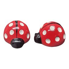 Vintage Lady Bugs Figural Salt And Pepper Shakers  picture