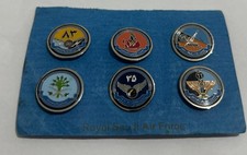 Royal Saudi Air Force RSAAF Military Pin Badge Set of 6 – Vintage Saudi Arabia picture