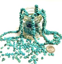 20 Campitos Turquoise BEADS Nugget Lot NATURAL Drilled Genuine Polished Gemstone picture