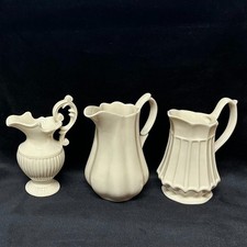 Vintage Two Thatcham Creamware and One I. Godinger Mini-Pitchers picture