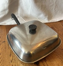 Vintage REVERE WARE 11” Square Skillet Copper Bottom with Lid Pre-1968 picture
