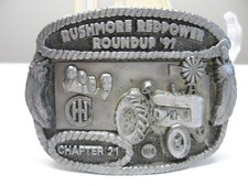1997 Case IH International Harvester Rushmore Red Power Roundup Belt Buckle picture