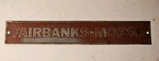 Fairbanks Morse Locomotive Diesel Engine Brass Builder's  Plate  picture