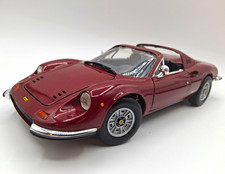1/18 Hot Wheels Metal Collection Ferrari Dino 246 GTS Burgundy Diecast Car Rare picture