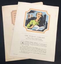 VTG c1960s Phoenix Memorial Cetner Library & Designation Folio 9.5x12.5 picture