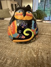 Laurel Burch Black Cat w/ Butterflies Bella Casa by Ganz 6